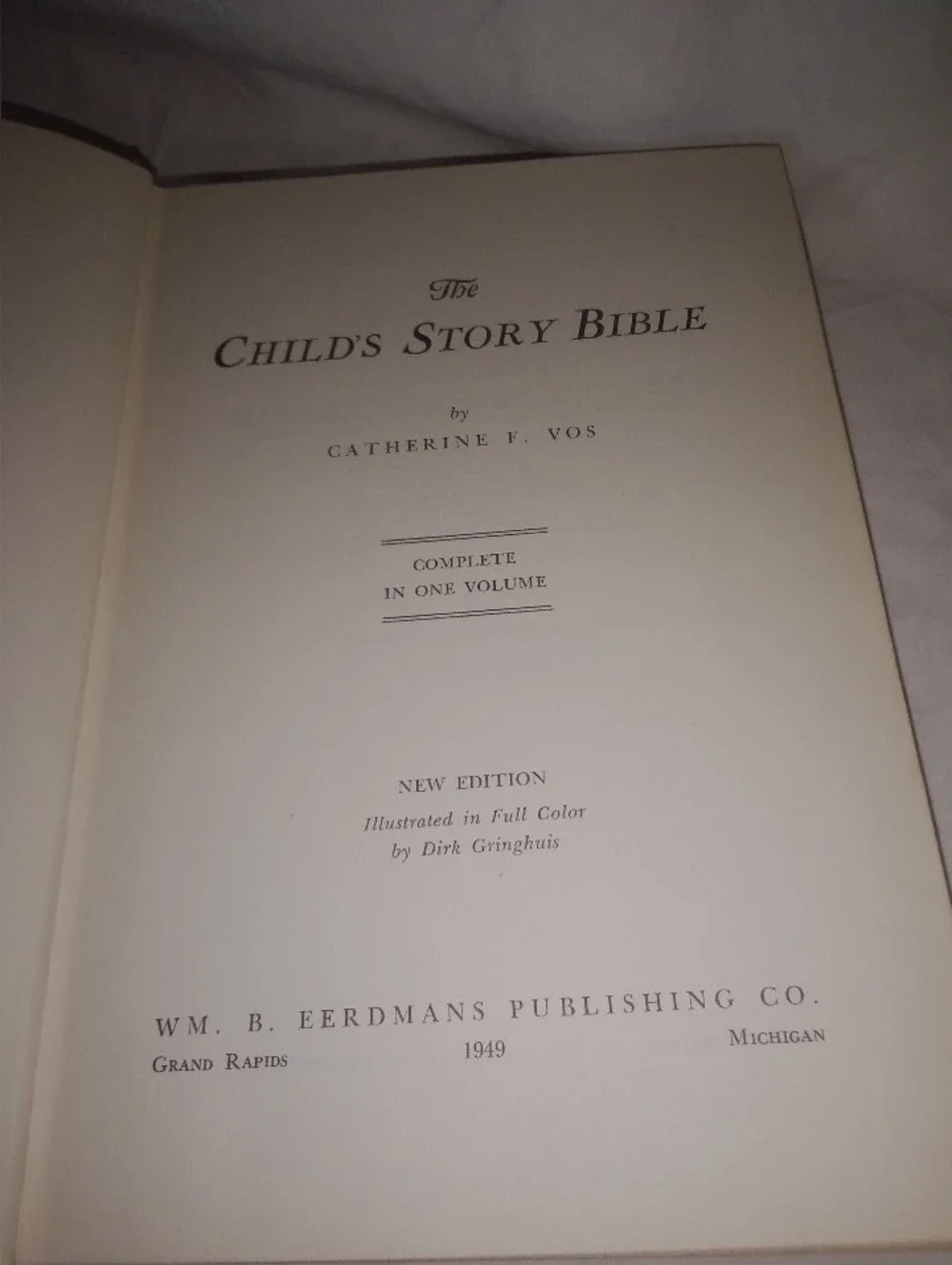 Vintage The Child's Story Bible 1949 Book by Catherine F Vos Religion Christian